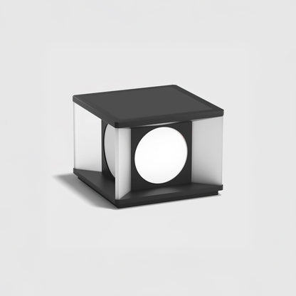 Eclipse Cube Eclectic Metal Outdoor Post Light