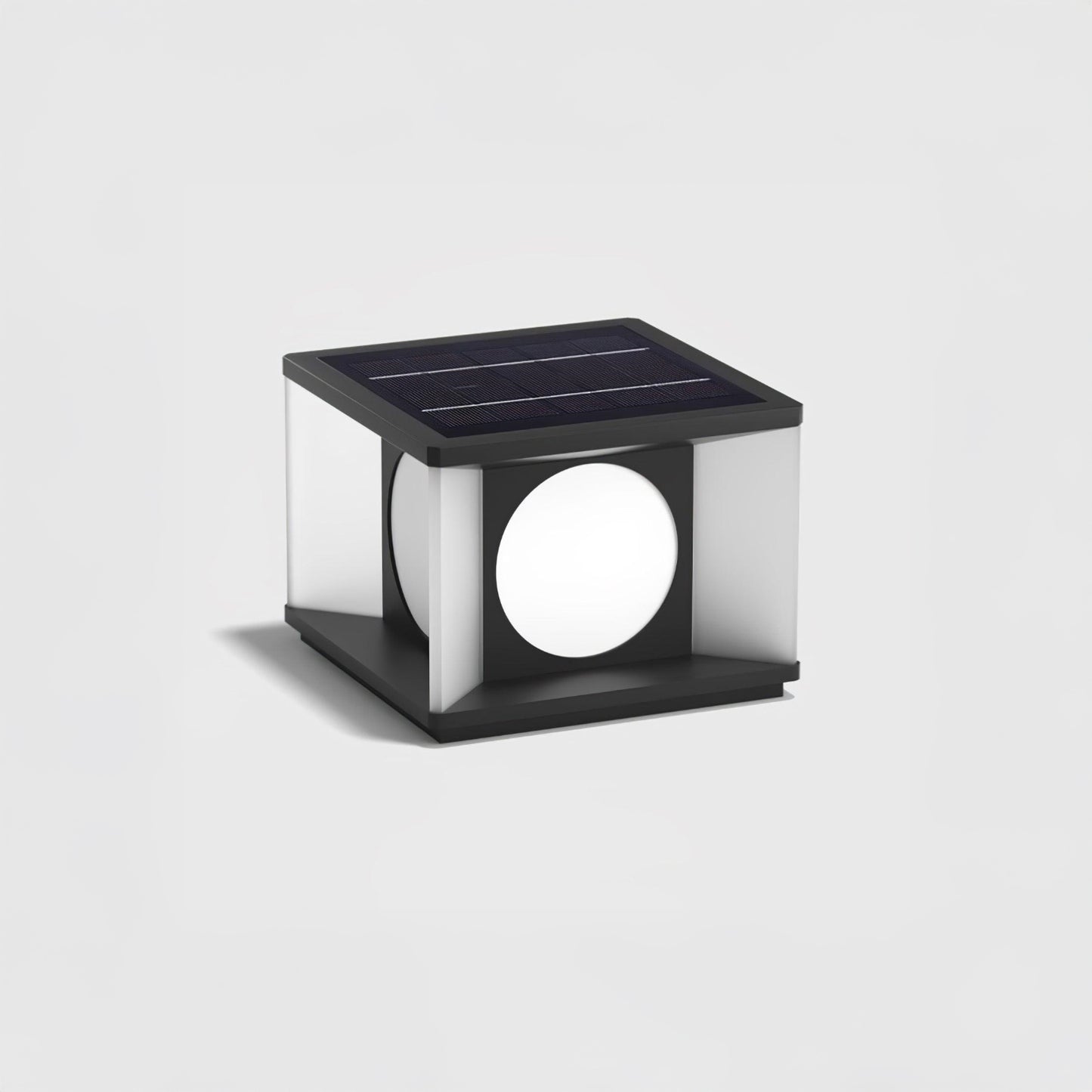 Eclipse Cube Eclectic Metal Outdoor Post Light