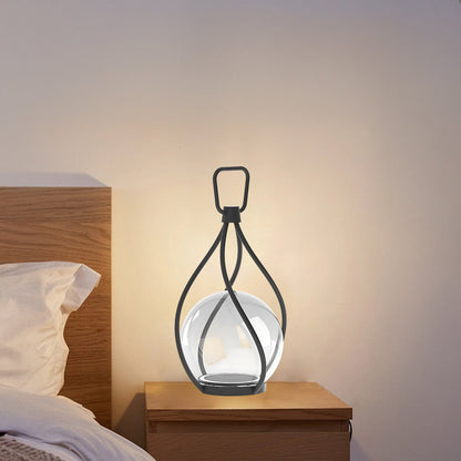 Eclisse Orb Lantern Rechargeable Minimalist Crystal Table lamp