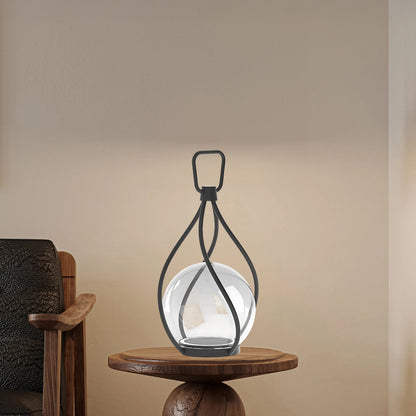 Eclisse Orb Lantern Rechargeable Minimalist Crystal Table lamp