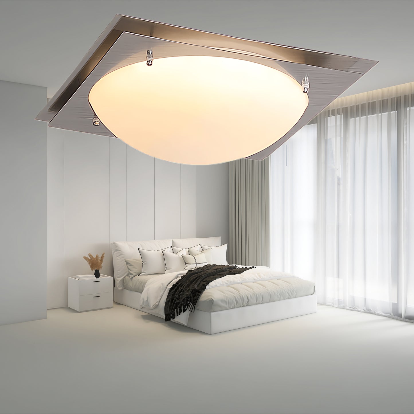 Edged Modern Crystal Ceiling Lamp