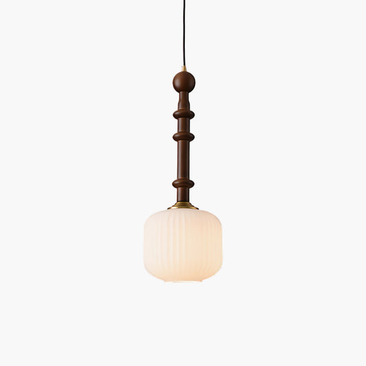 Edison Wood Vintage Crystal Pendant Light