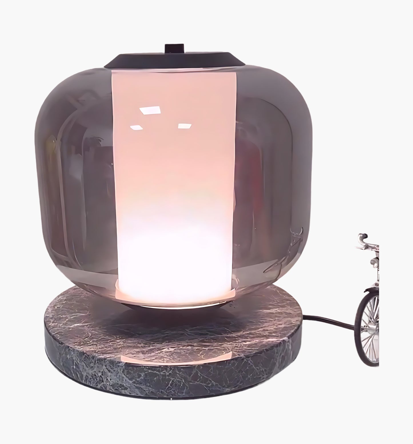 Eira Marble Contemporary Crystal Table Lamp