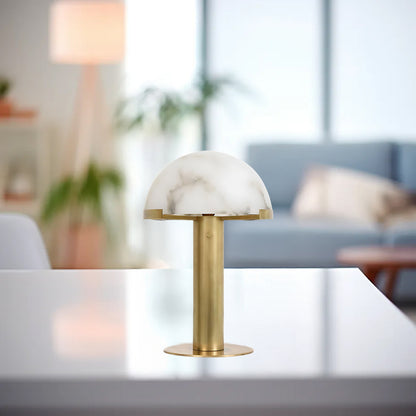 Elegance Alabaster Minimalist Crystal Table Lamp