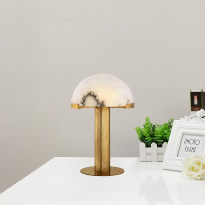 Elegance Alabaster Minimalist Crystal Table Lamp