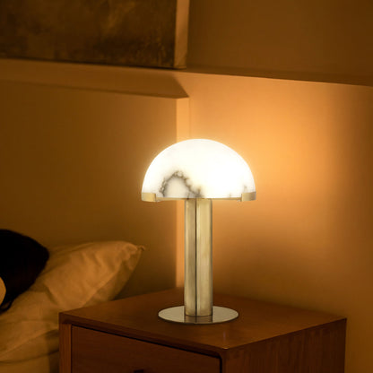 Elegance Alabaster Minimalist Crystal Table Lamp