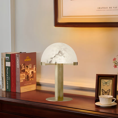 Elegance Alabaster Minimalist Crystal Table Lamp