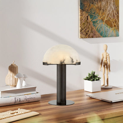 Elegance Alabaster Minimalist Crystal Table Lamp