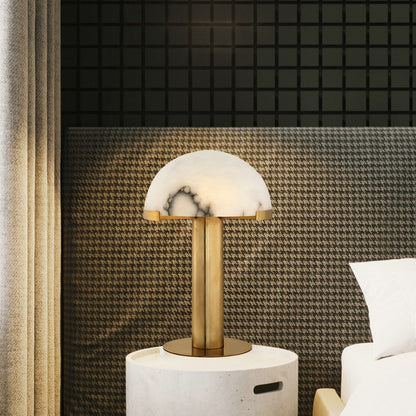 Elegance Alabaster Minimalist Crystal Table Lamp