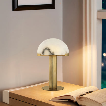 Elegance Alabaster Minimalist Crystal Table Lamp