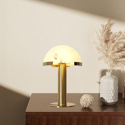 Elegance Alabaster Minimalist Crystal Table Lamp