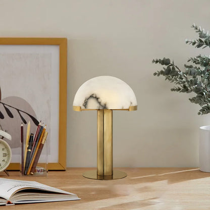 Elegance Alabaster Minimalist Crystal Table Lamp