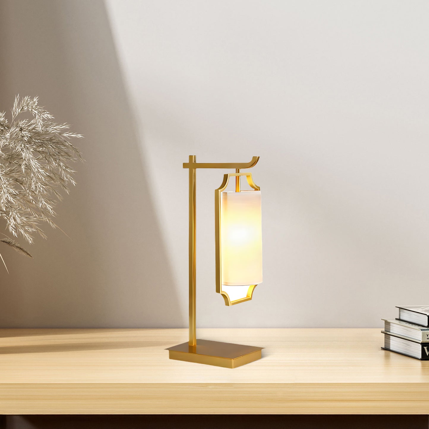 Elise Art Deco Brass Table Lamp