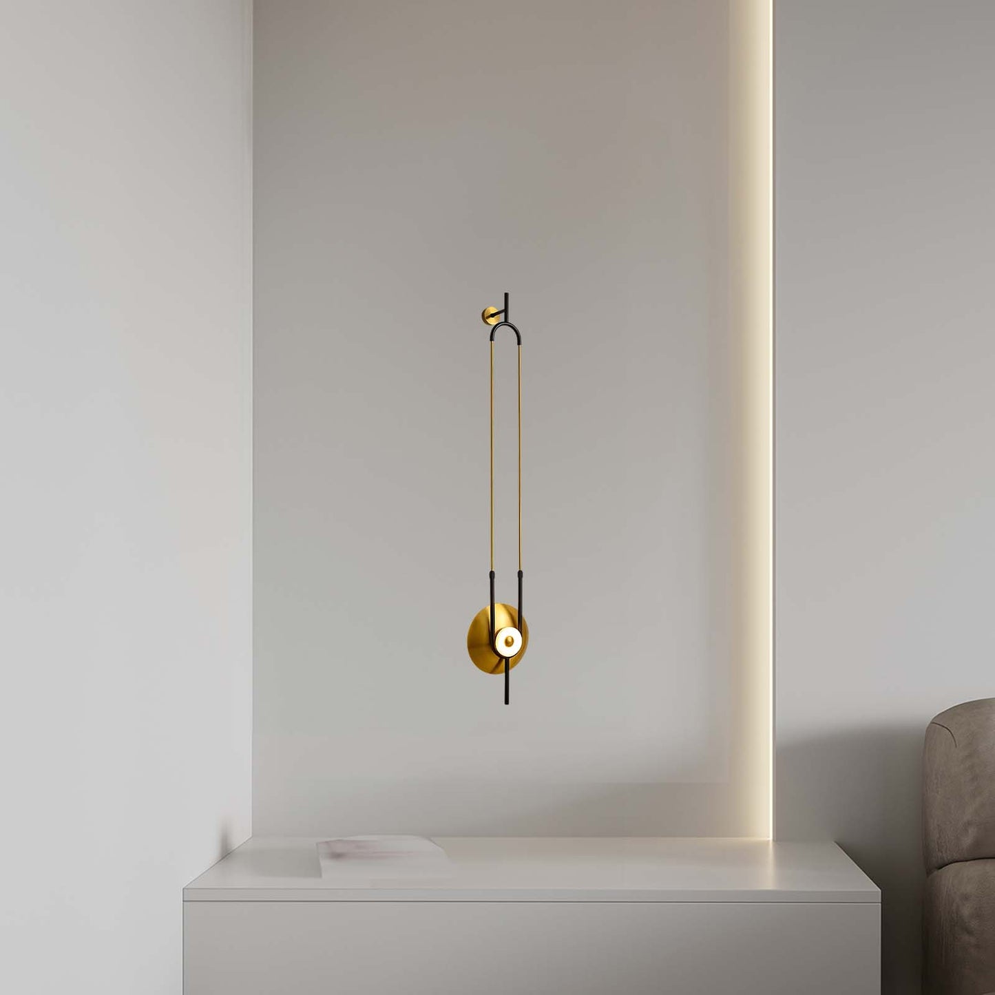 Ellipse Ring Marble Modern Metal Wall Light