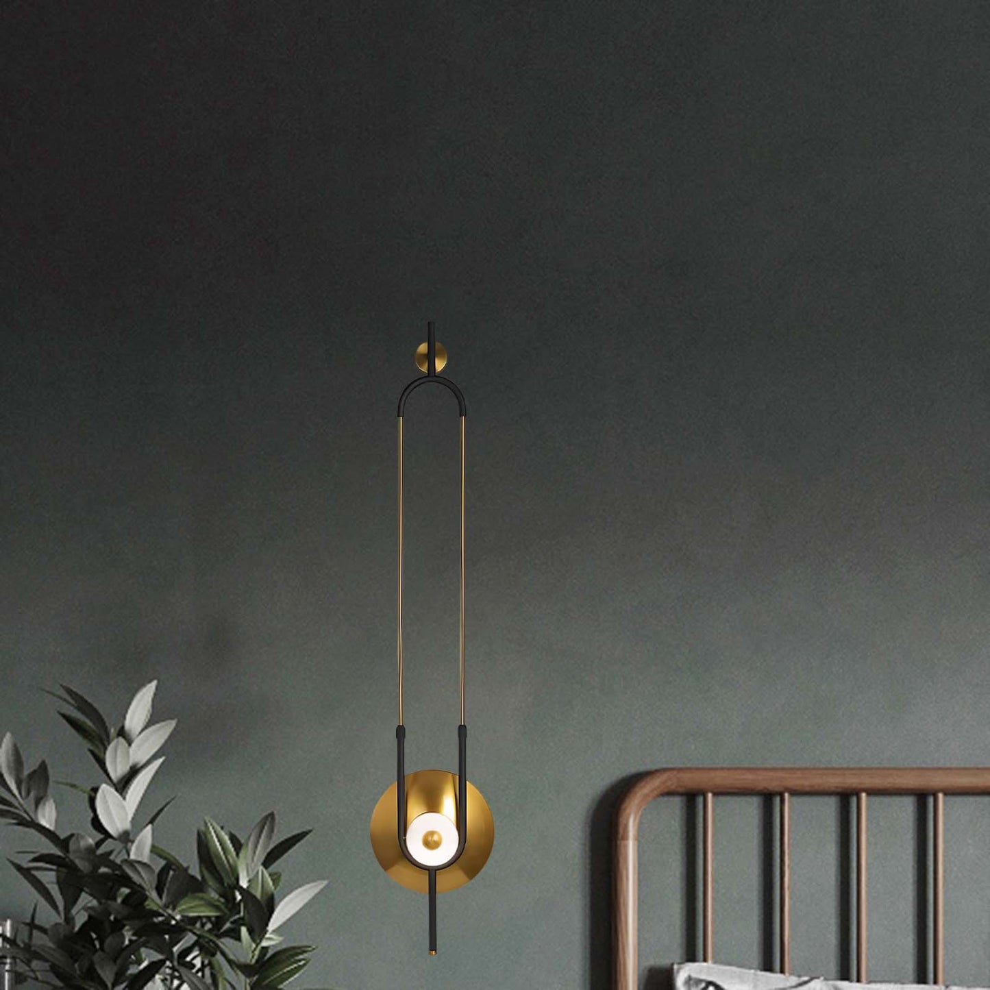 Ellipse Ring Marble Modern Metal Wall Light