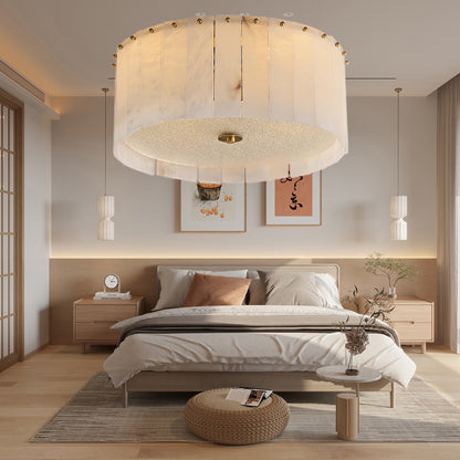 Elysian Alabaster Modern Crystal Ceiling Lamp