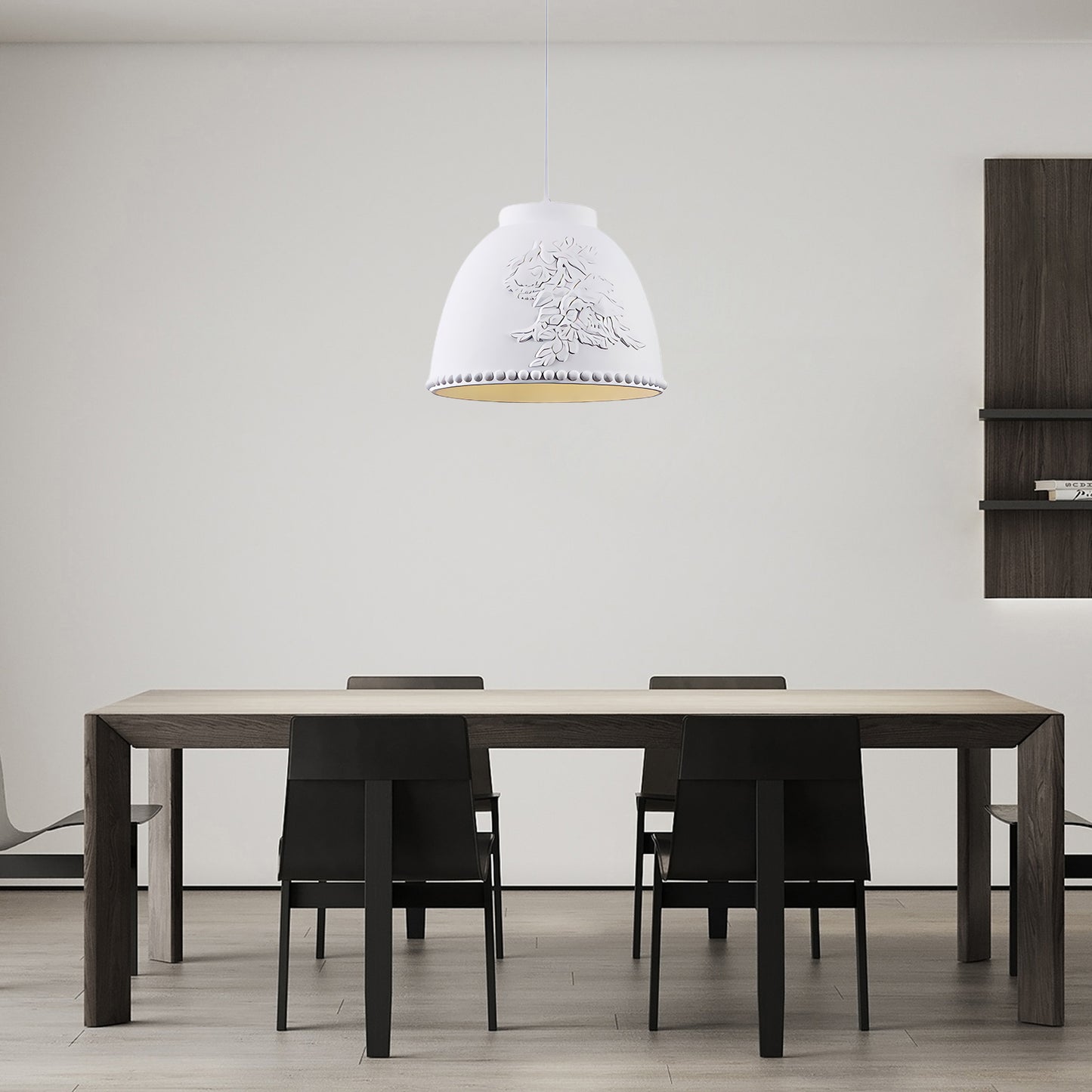 Embossed Flora Modern Metal Pendant Lamp