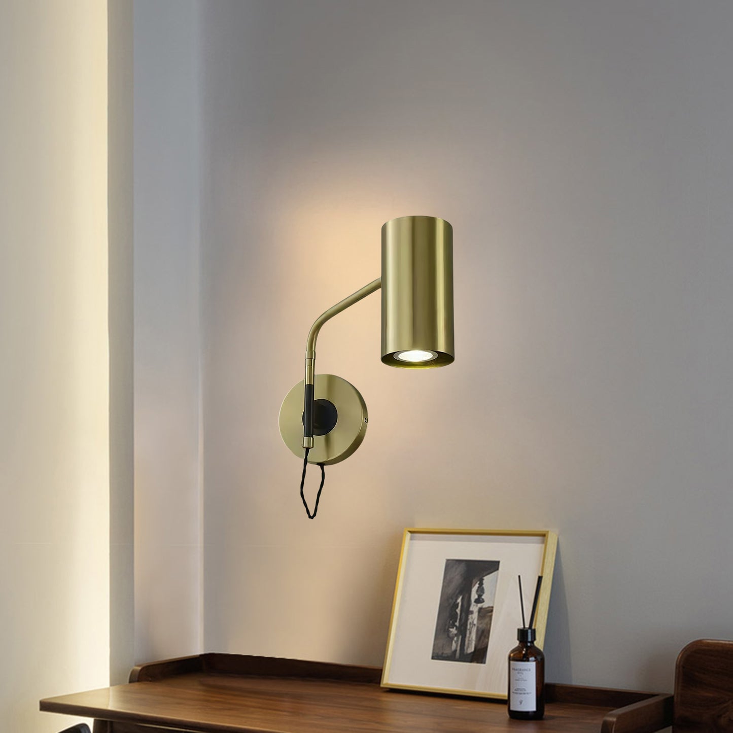 Envoy Modern Brass Swing Sconce