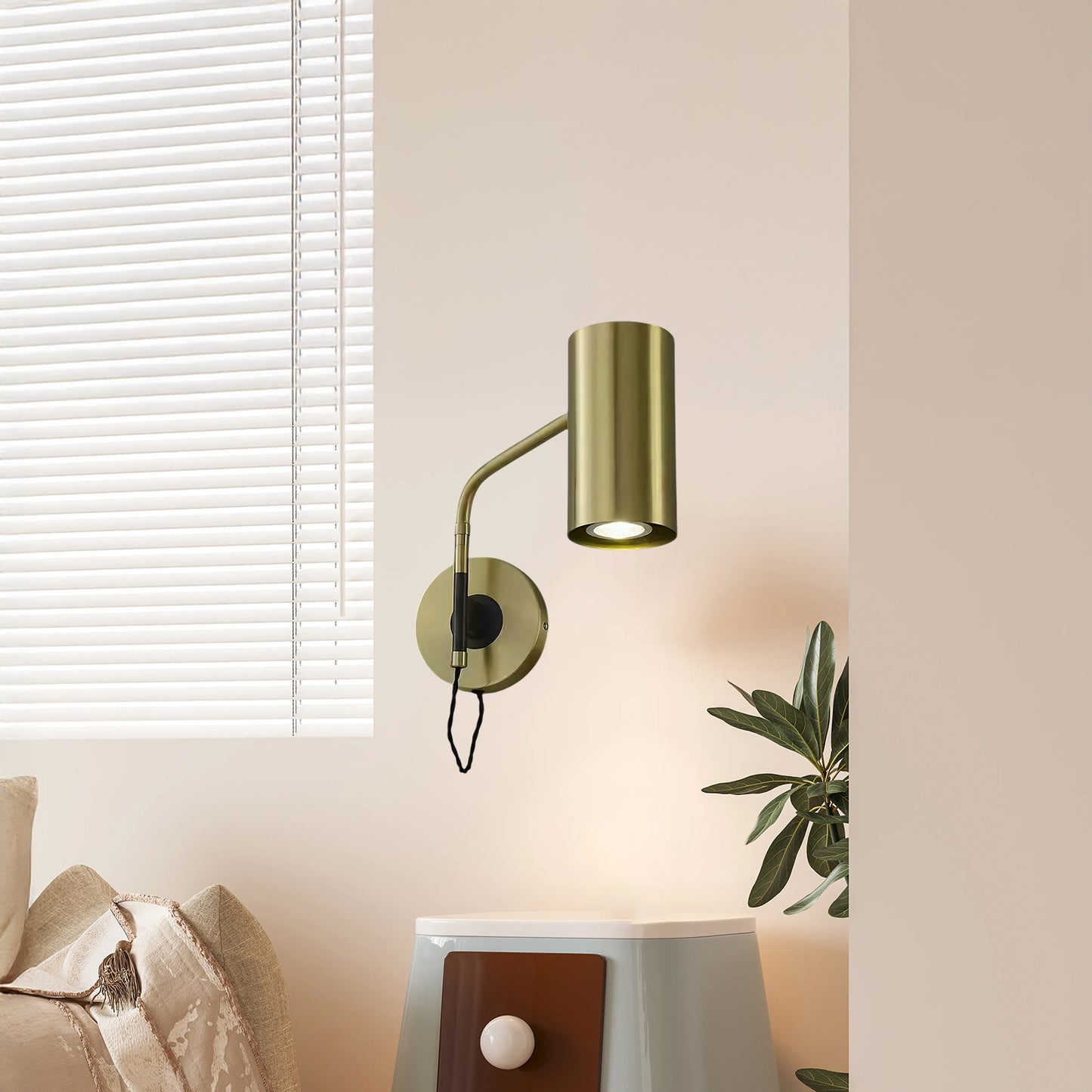 Envoy Modern Brass Swing Sconce