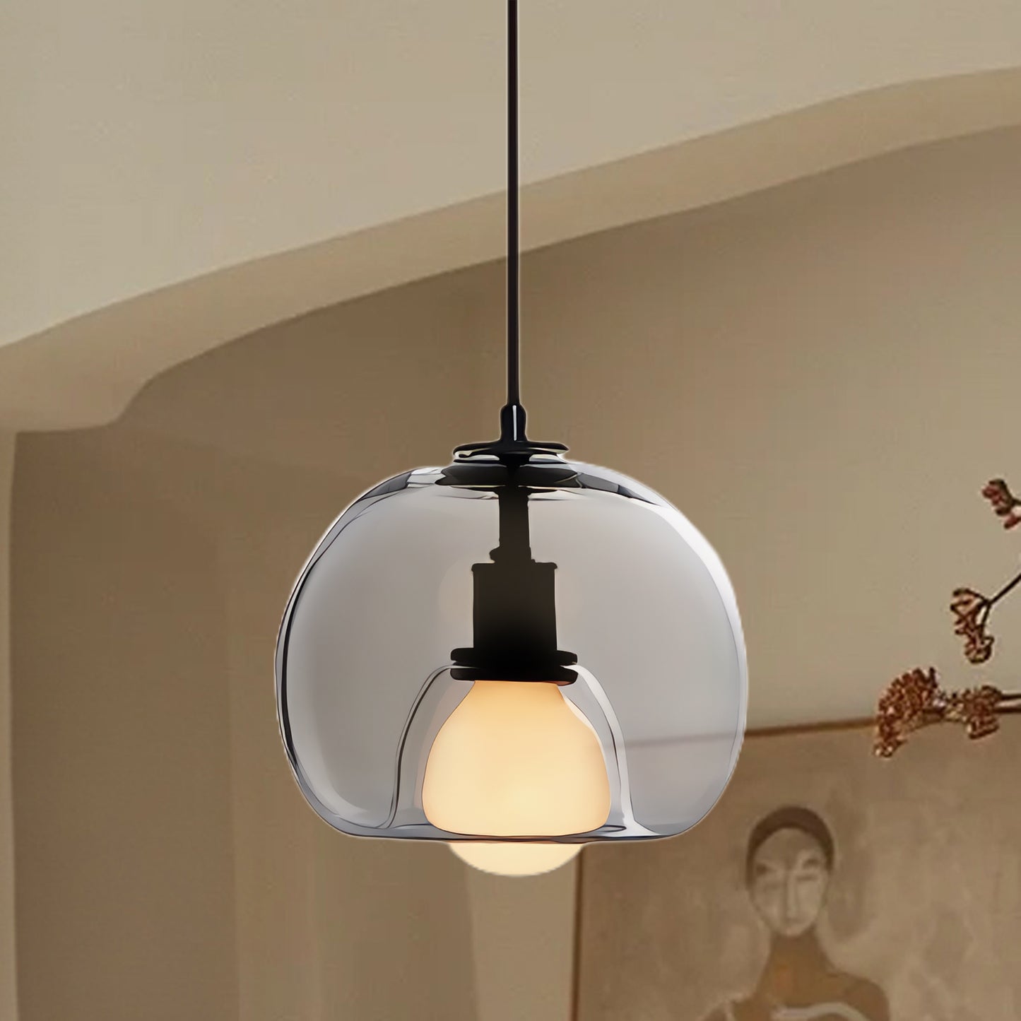 Eres Eclectic Crystal Pendant Light