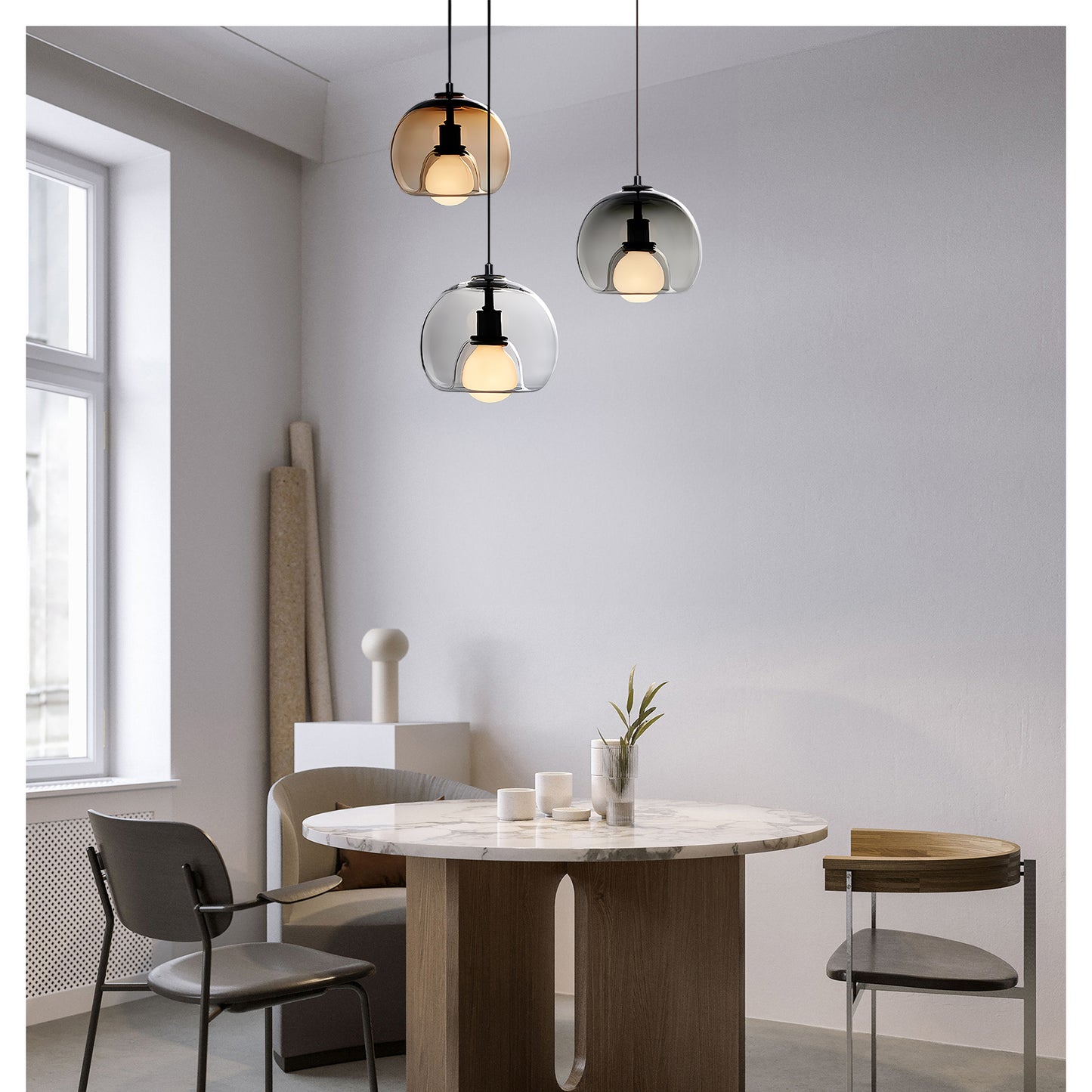 Eres Eclectic Crystal Pendant Light