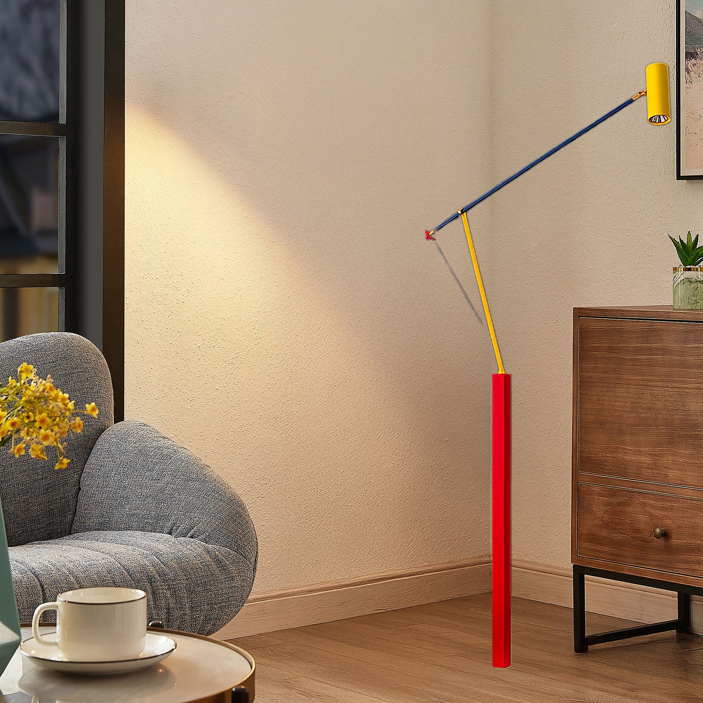 Ettorino Eclectic Metal Floor Lamp