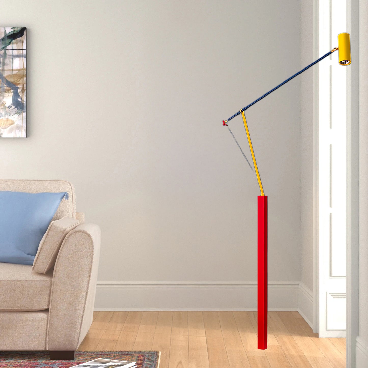 Ettorino Eclectic Metal Floor Lamp