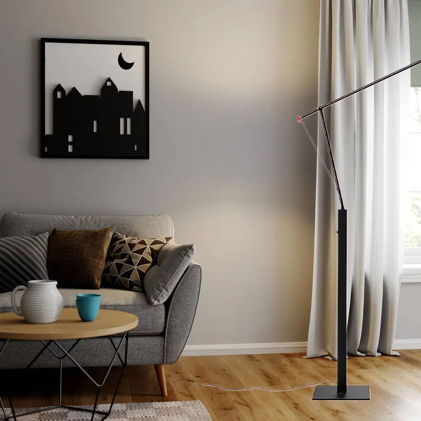 Ettorino Eclectic Metal Floor Lamp