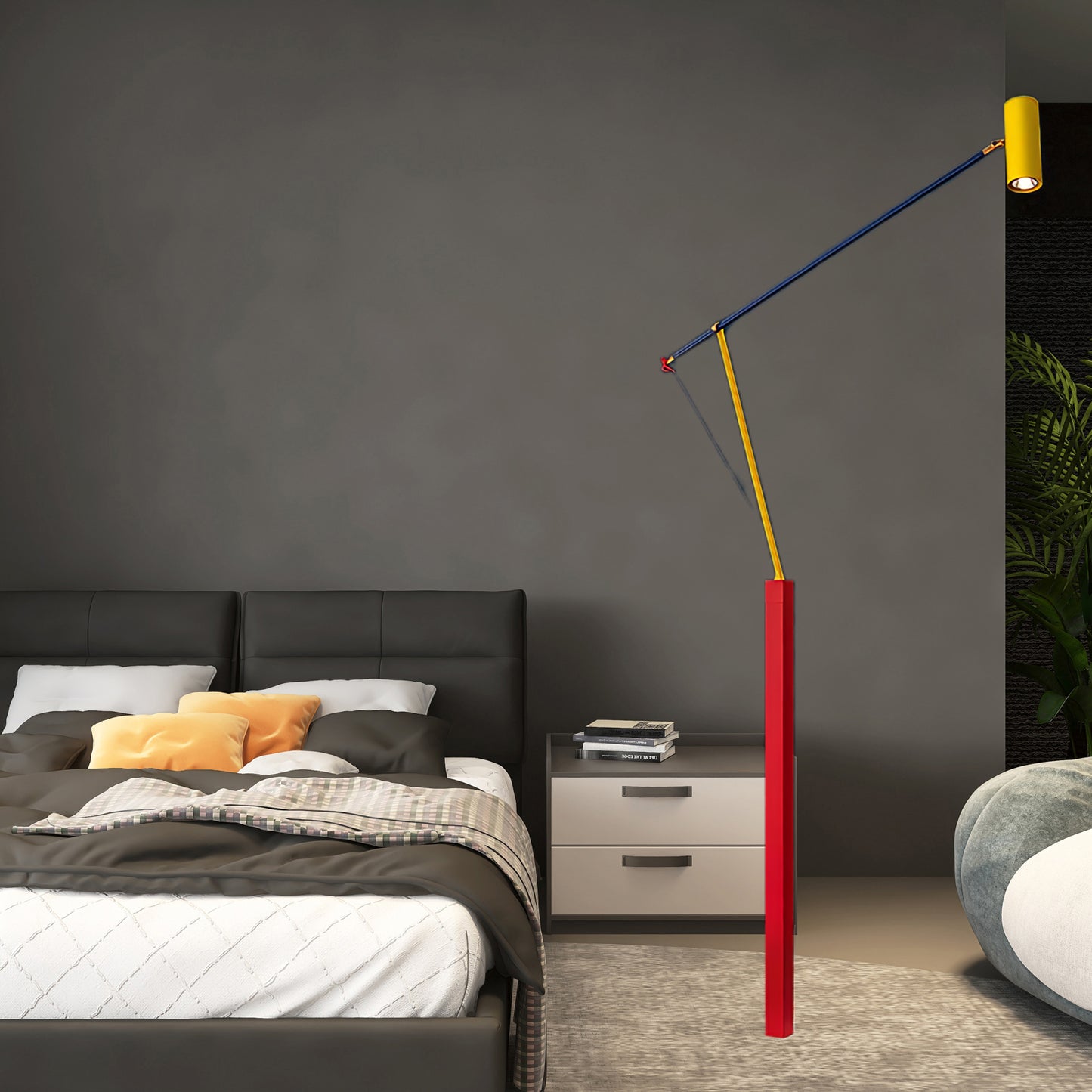 Ettorino Eclectic Metal Floor Lamp