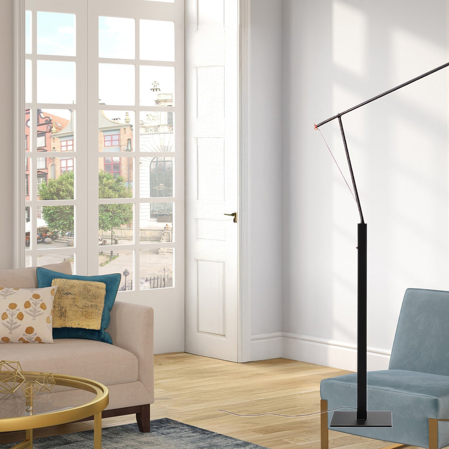 Ettorino Eclectic Metal Floor Lamp