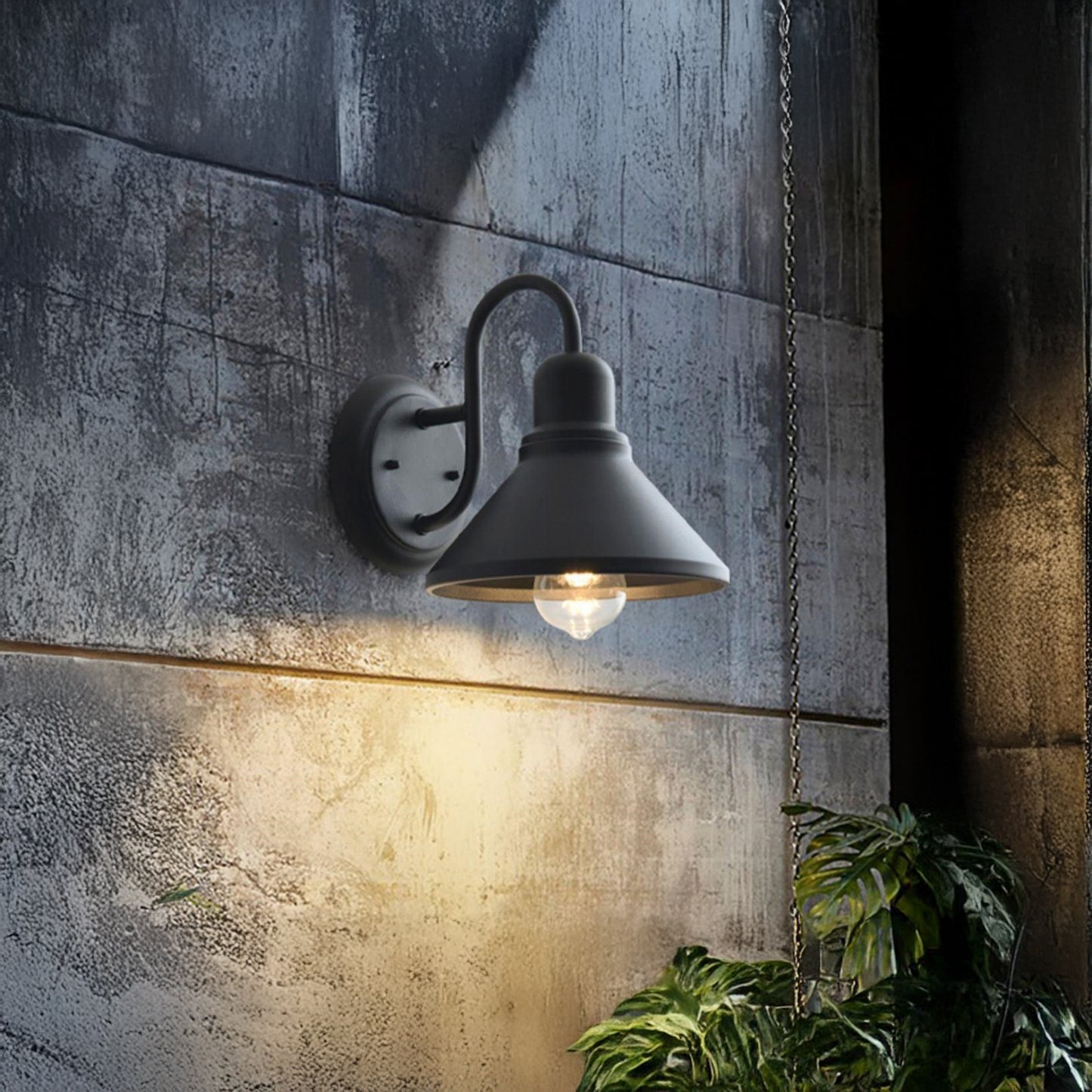 Fable Outdoor Rustic Metal Wall Lamp