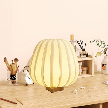 Fabric Minimalist Traditional Wood Table Lamp