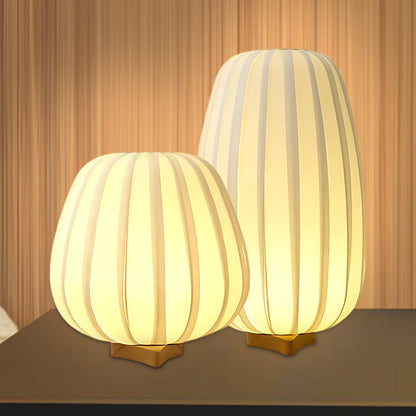 Fabric Minimalist Traditional Wood Table Lamp