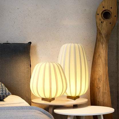 Fabric Minimalist Traditional Wood Table Lamp