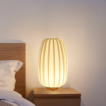 Fabric Minimalist Traditional Wood Table Lamp