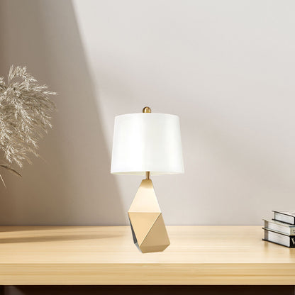 Faceted Eclectic Metal Table Light