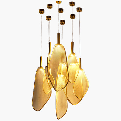 Fan Shape Eclectic Metal Pendant Light