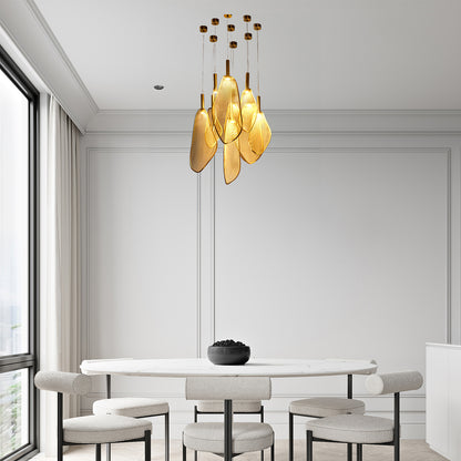 Fan Shape Eclectic Metal Pendant Light