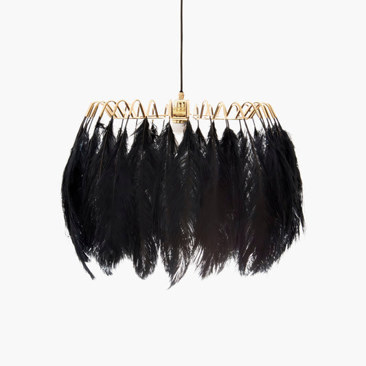 Feather Contemporary Metal Pendant Lamp