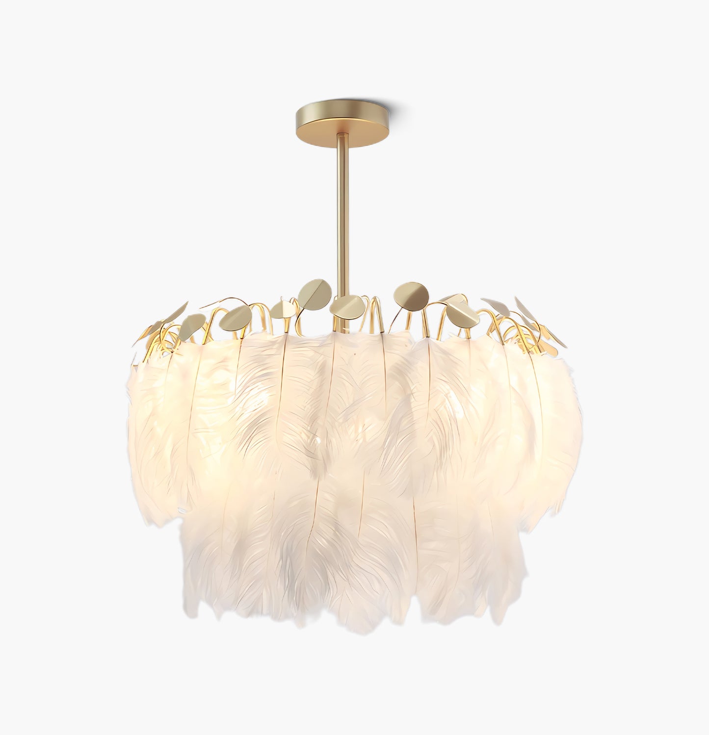 Feather Contemporary Metal Pendant Lamp