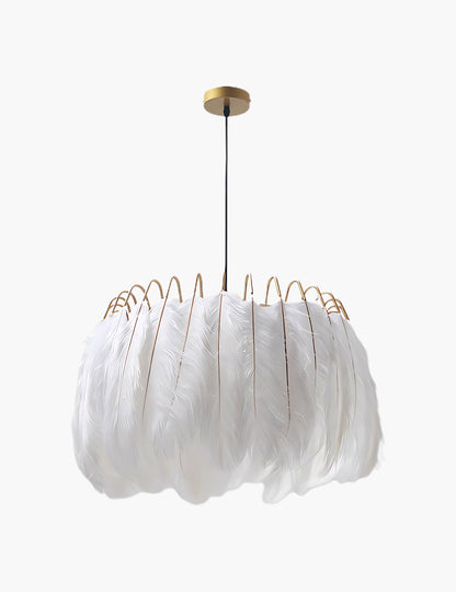 Feather Contemporary Metal Pendant Lamp