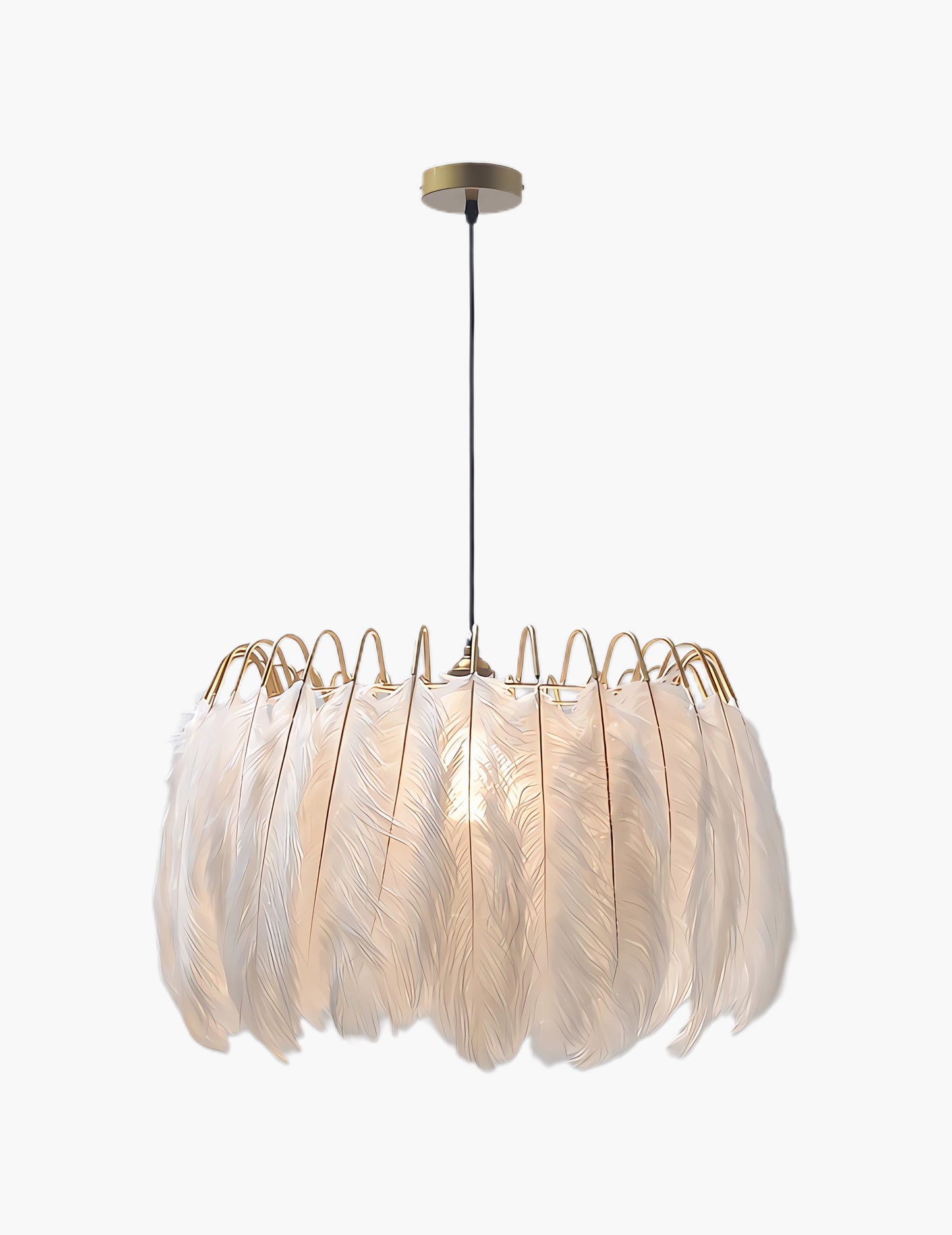 Feather Contemporary Metal Pendant Lamp