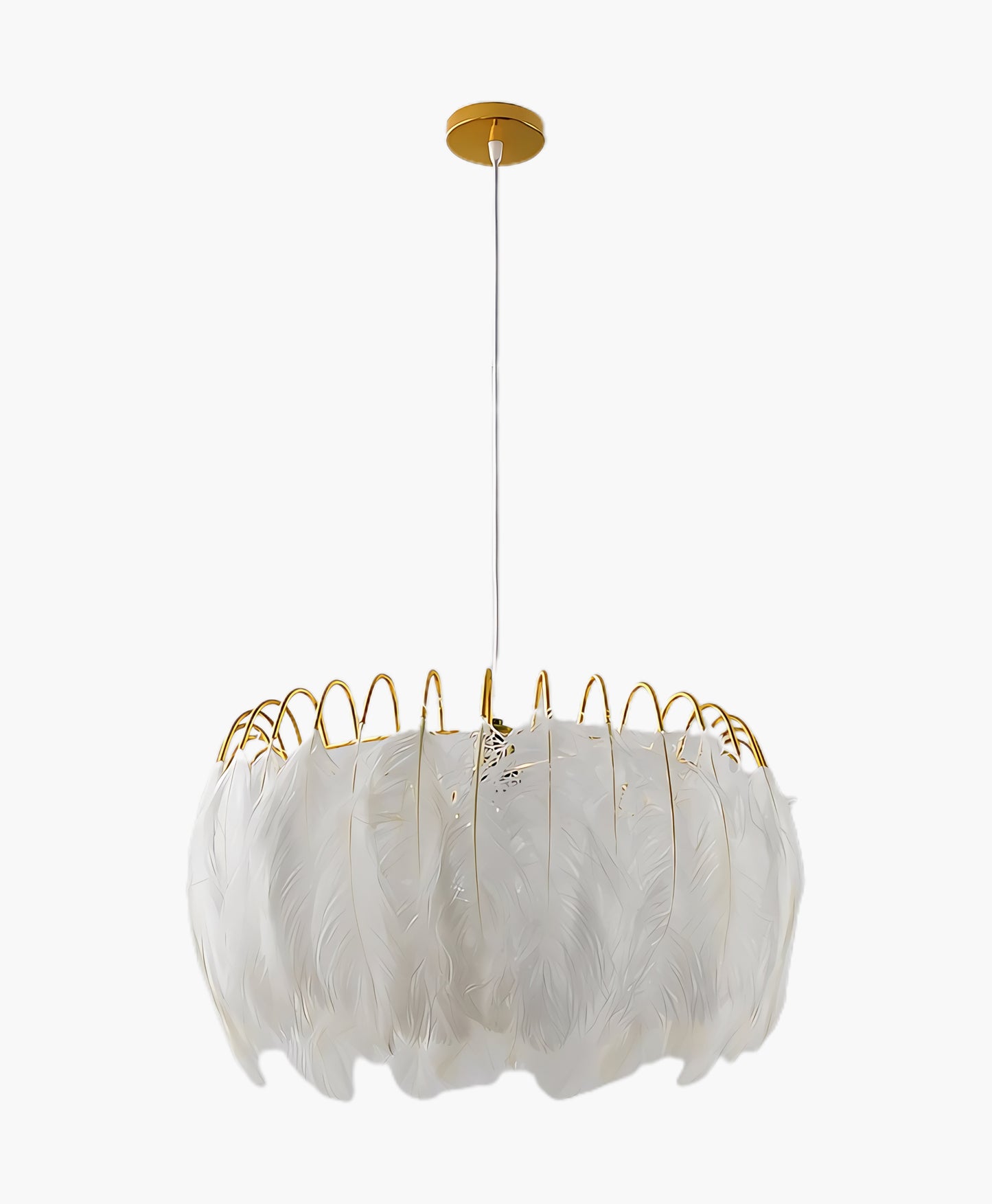 Feather Contemporary Metal Pendant Lamp