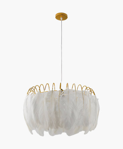 Feather Contemporary Metal Pendant Lamp