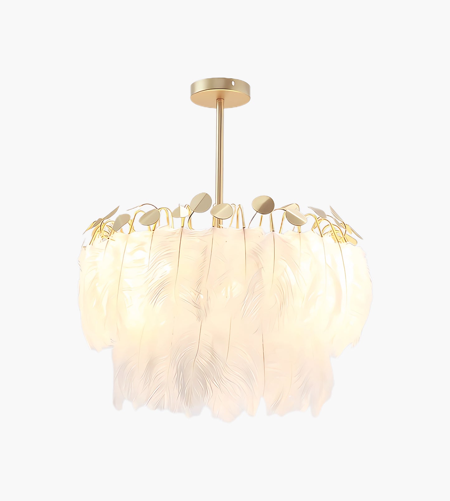 Feather Contemporary Metal Pendant Lamp