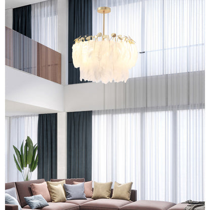 Feather Contemporary Metal Pendant Lamp