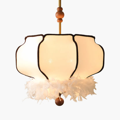 Feathered Lantern Eclectic Metal Pendant Light