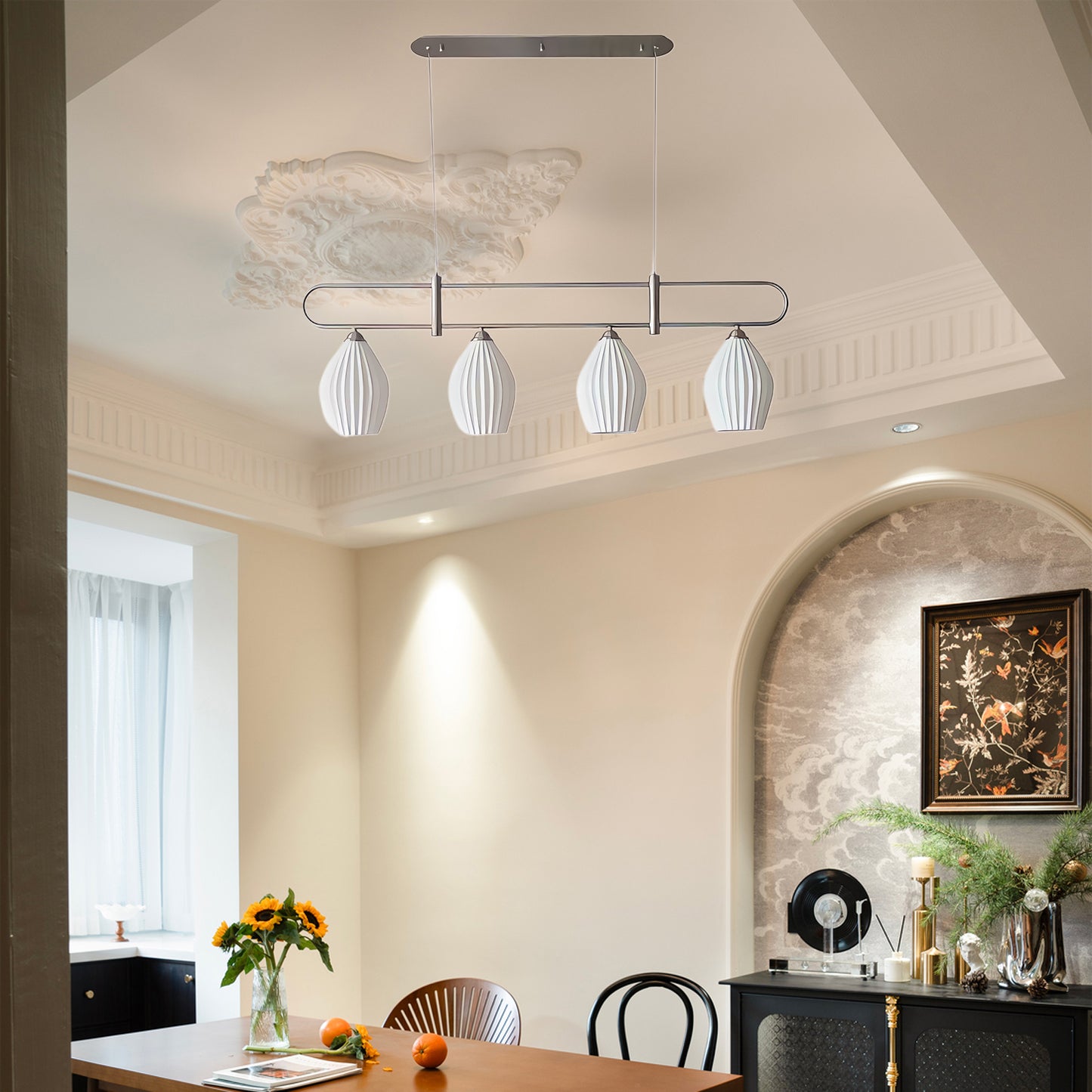 Fin Eclectic Crystal Pendant Light