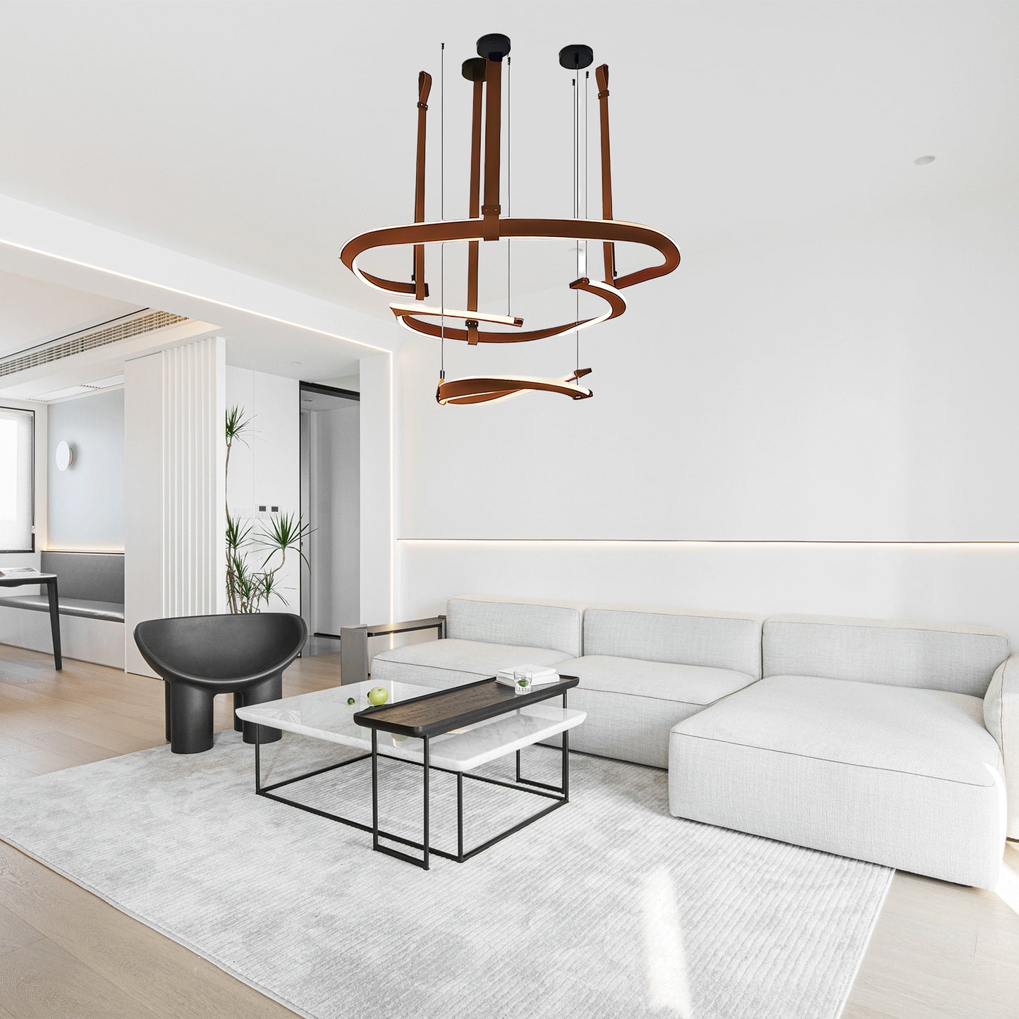 Finopi Modern Metal Chandelier