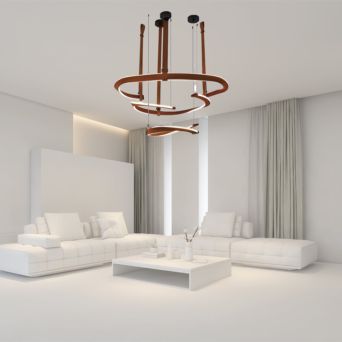 Finopi Modern Metal Chandelier